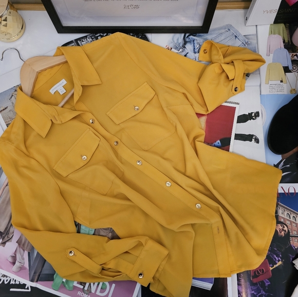 Charter Club Button Up Long Sleeve Blouse - Picture 2 of 10